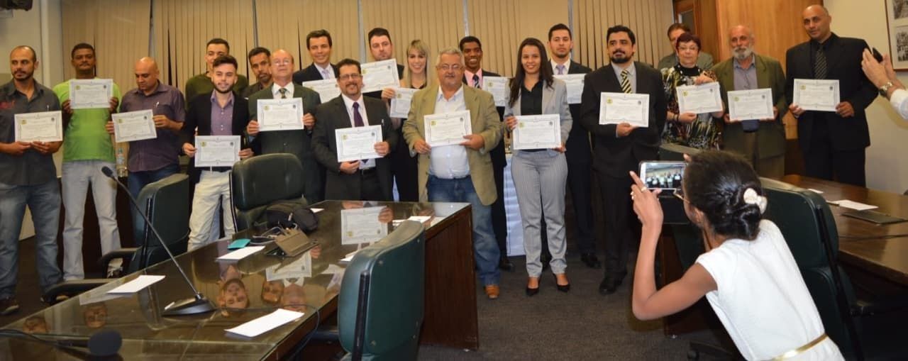 Turma de jornalistas credenciados pela AJISP em São Paulo